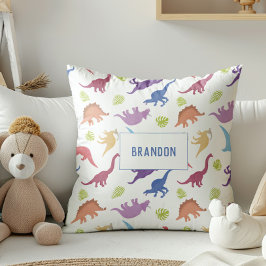 Cojín Decorativo Cuto patrón de dinosaurio niño habitación infantil