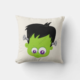 Cojín Decorativo Cuto verde Frankenstein Monster cara Halloween