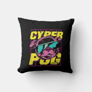 Cojín Decorativo Cyber Pug 2021 Funny Dog Pug Design