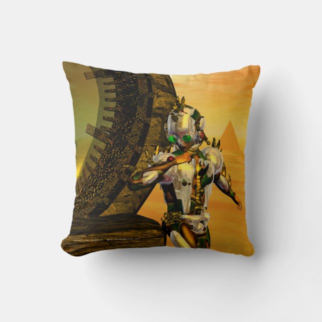 Cojín Decorativo CYBORG TITAN,DESERT HYPERION Ciencia Ficción Scifi (Anverso)