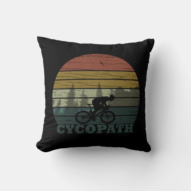 Cojín Decorativo Cycopath divertido diciendo: (Anverso)