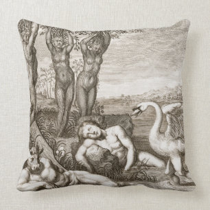 Cojín Decorativo Cygnus transformado en un Siste del cisne y del