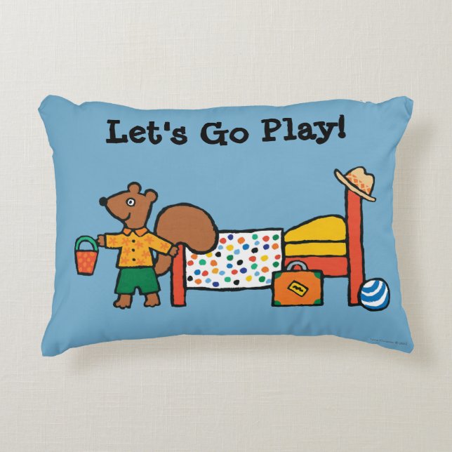 Cojín Decorativo Cyril la ardilla el vacaciones (Anverso)