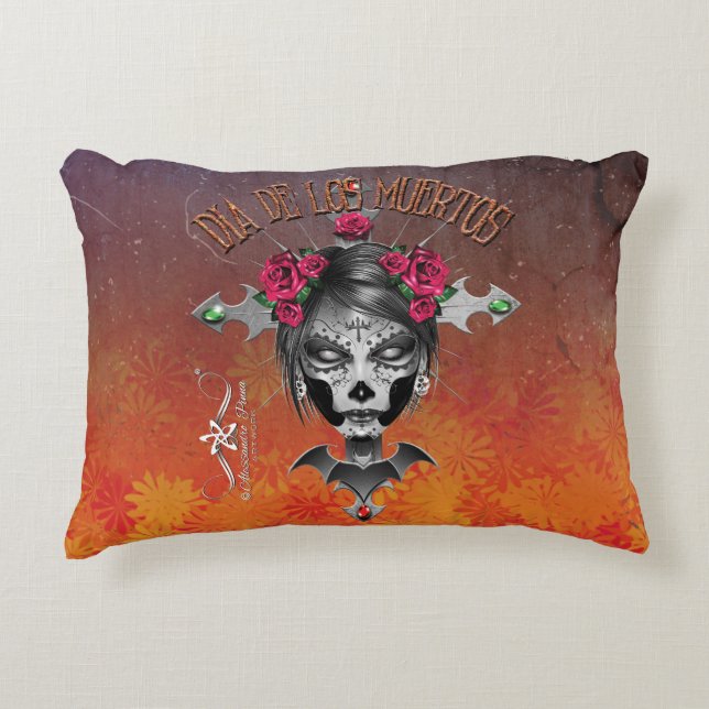 Cojín Decorativo D.D.L.M. La Catrina (Anverso)