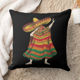 Cojín Decorativo Dabbing Mexican Poncho Cinco De Mayo Fiesta Fiesta