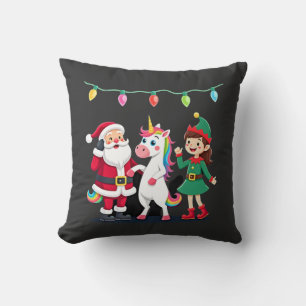 Cojín Decorativo Dabbing Santa Elfo Unicornio Navidad Niños Chicos
