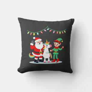 Cojín Decorativo Dabbing Santa Elfo Unicornio Navidad Niños Chicos
