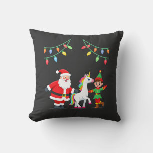 Cojín Decorativo Dabbing Santa Elfo Unicornio Navidad Niños Chicos