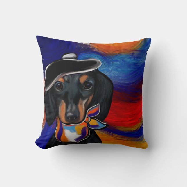 COJÍN DECORATIVO DACHSHUND (Anverso)