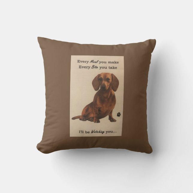 Cojín decorativo Dachshund (Anverso)