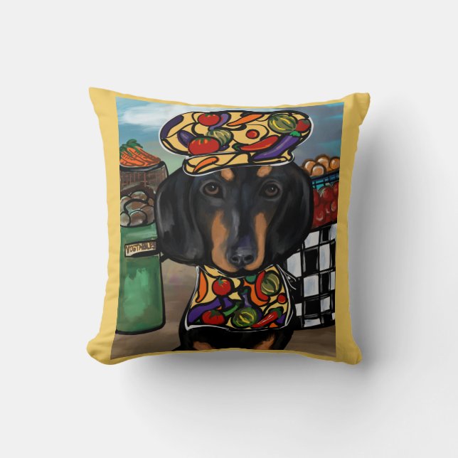 Cojín Decorativo Dachshund (Anverso)