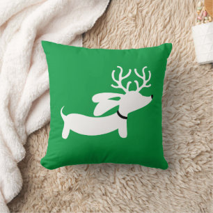Cojín Decorativo Dachshund blanco del reno