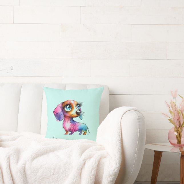 Cojín Decorativo Dachshund Caprichoso (Sofá)