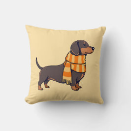 Cojín Decorativo Dachshund en invierno