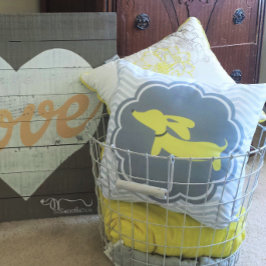 Cojín Decorativo Dachshund Enfermera temática Género amarillo Neutr