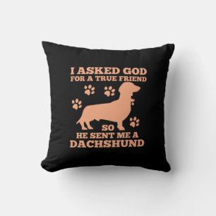 Cojín Decorativo Dachshund Es Mi Verdadero Amigo