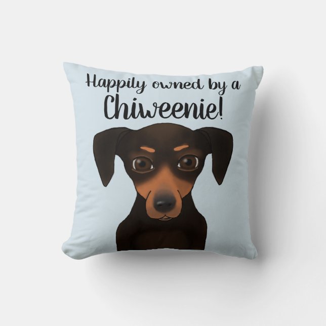 Cojín Decorativo Dachshund feliz poseído lindo de la chihuahua de