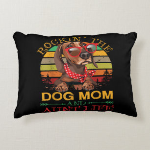 Cojín Decorativo Dachshund Glasses Rockin Dog Mom Regalo Para Tía