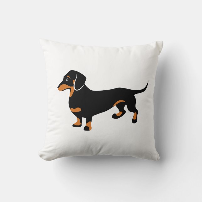 Cojín Decorativo Dachshund lindo - perro de Doxie (Anverso)