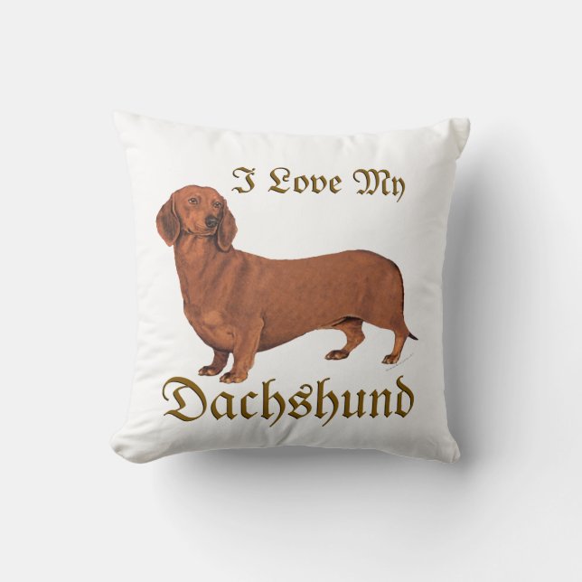 Cojín Decorativo Dachshund Love (Anverso)
