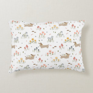 Cojín Decorativo Dachshund Lover Weiner Dog Sausage Dog Wildflower