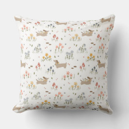 Cojín Decorativo Dachshund Lover Weiner Dog Sausage Dog Wildflower