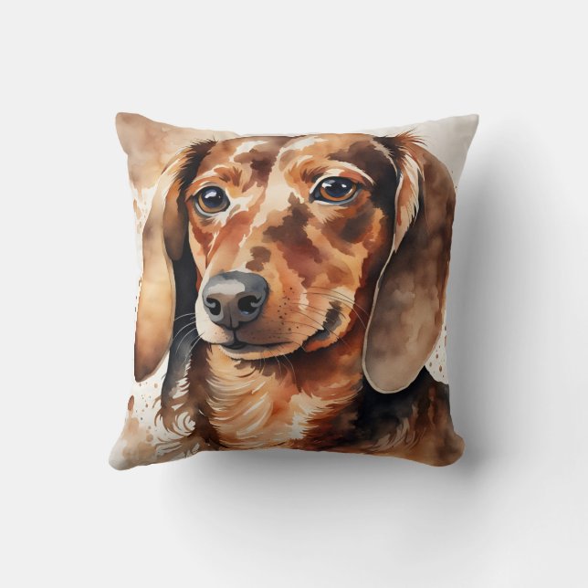 Cojín Decorativo Dachshund marrón (Reverso)
