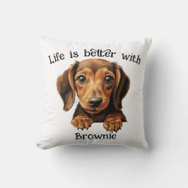 Cojín Decorativo Dachshund personalizado