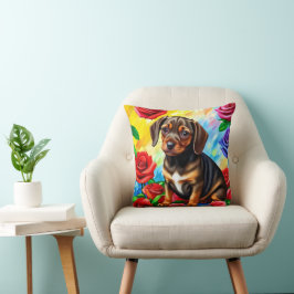 Cojín Decorativo Dachshund Pug Cuppy Perro Colorous Pillow