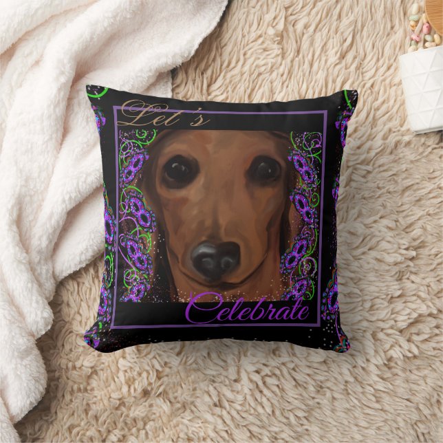 Cojín Decorativo Dachshund Rojo (Manta)