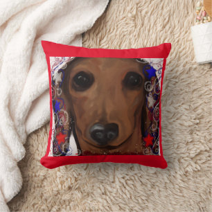 Cojín Decorativo Dachshund Rojo     