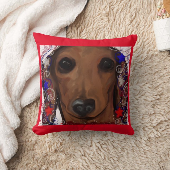 Cojín Decorativo Dachshund Rojo      (Manta)