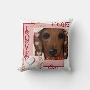 Cojín Decorativo Dachshund Rojo   