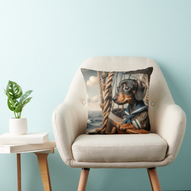 COJÍN DECORATIVO DACHSHUND SAILOR (Silla)