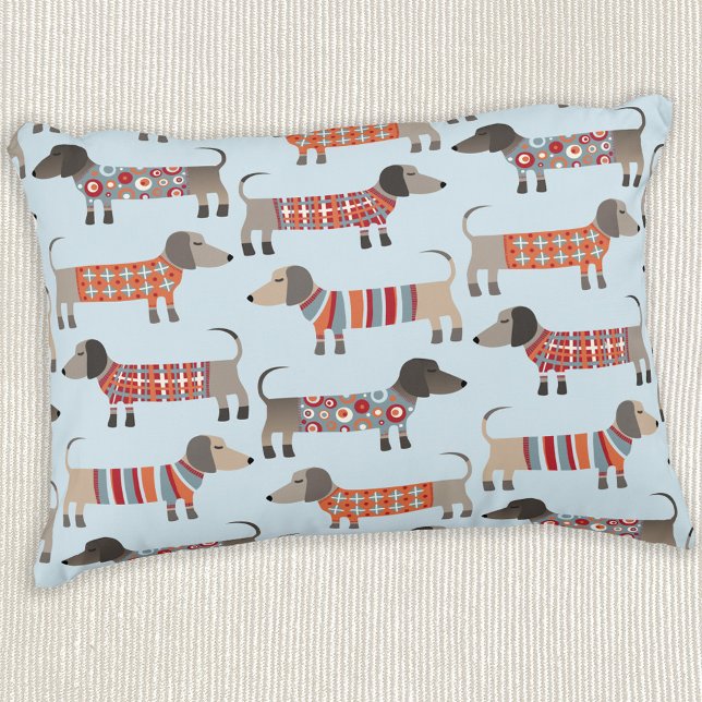 Cojín Decorativo Dachshund Sausage Dog Blue (Subido por el creador)