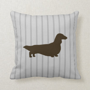 Cojín Decorativo Dachshund Silhouette (Doxie de larga duración)