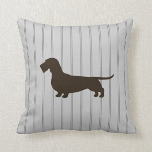 Cojín Decorativo Dachshund Silhouette (Wire Haired Doxie)