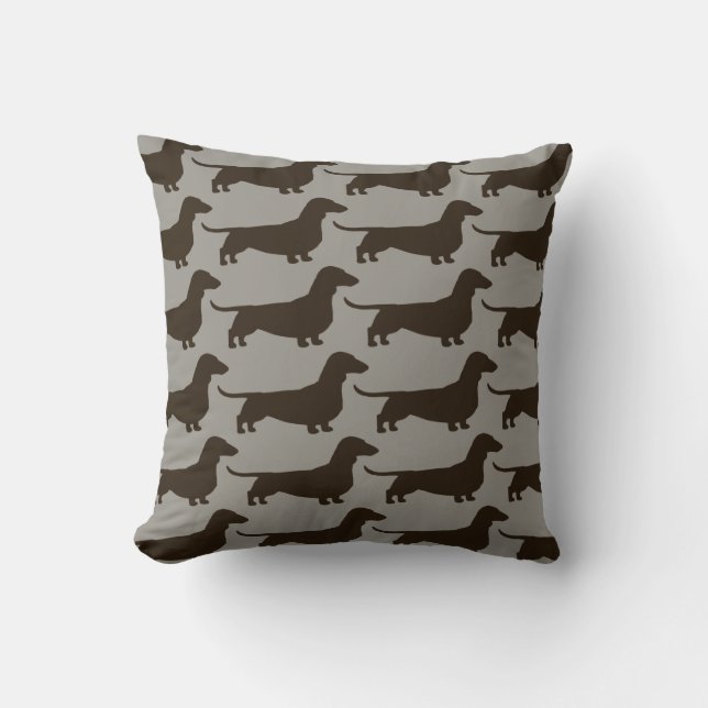 Cojín Decorativo Dachshunds Wiener Dogs Pattern Fun Doxie Lover (Anverso)