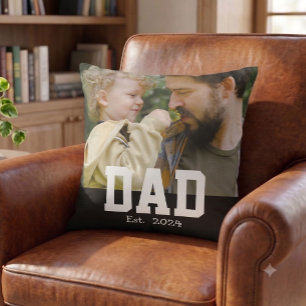 Cojín Decorativo Dad Estableció Texto Moderno Negrita Personalizado