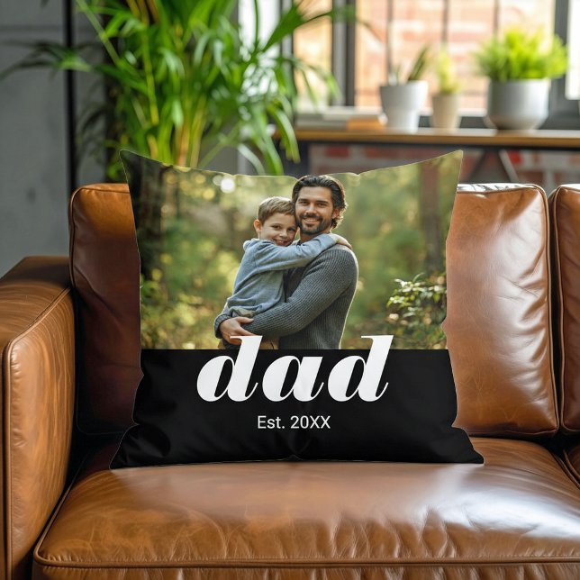 Cojín Decorativo Dad Established Photo Father's Day (Subido por el creador)