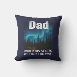 Cojín Decorativo Dad Northern Lights Camping Customizable