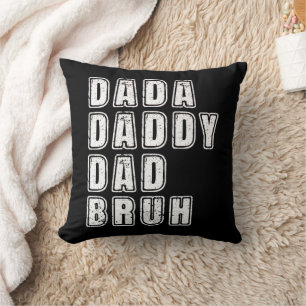 Cojín Decorativo Dada Papá Padre Bruh Vintage Divertido Frases de P