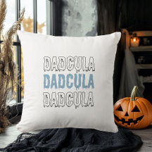Dadcula Blue Halloween Pillow - Spooky Fun