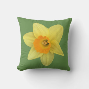 Cojín Decorativo Daffodil de primavera amarilla
