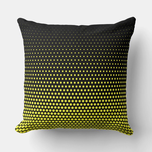 Cojín Decorativo Daffodil Techno Dots Modern Black (Anverso)