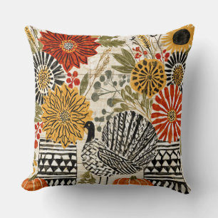 Cojín Decorativo Dahlia de Otoño Turquía Boho Ecléctico