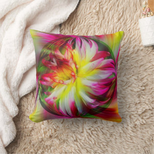 Cojín Decorativo Dahlia Flower Resumen arte