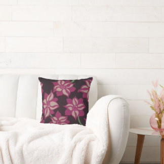 Cojín decorativo Dahlia rosa y blanco