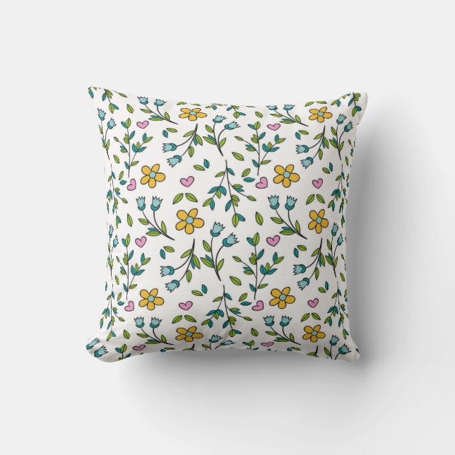 COJÍN DECORATIVO DAINTY FLOWER THROW PILLOW (Anverso)