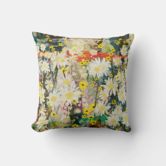 Cojín Decorativo Daisies de época - Arte floral inspirado en la nat